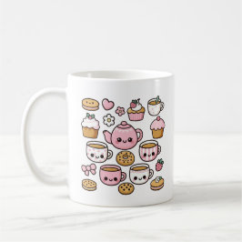 Kawaii cookies and tea kaffeetasse