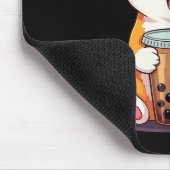 Kawaii Corgi Bubble Tea Mousepad (Ecke)