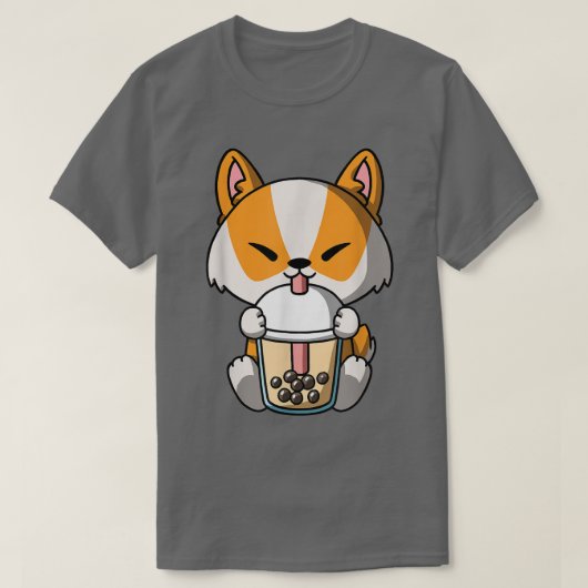 Kawaii Corgi Dog Boba Milk Tea Bubble Tee Anime (Design vorne)