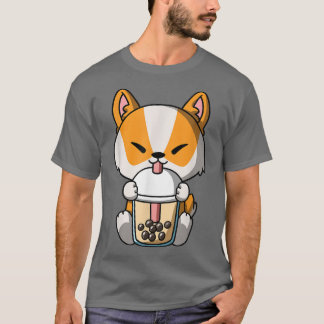 Kawaii Corgi Dog Boba Milk Tea Bubble Tee Anime
