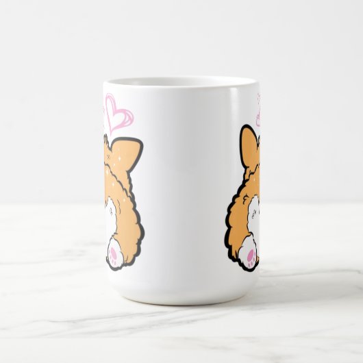 Kawaii Corgi Hintern Kaffeetasse (Mittel)