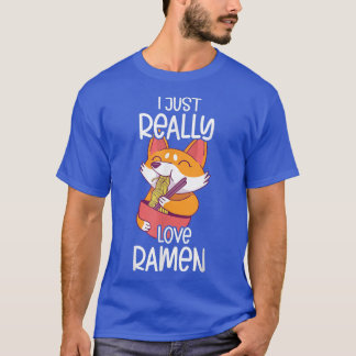 Kawaii Corgi Ramen Niedlich Puppy Japanisch Manga T-Shirt