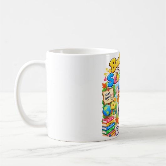 Kawaii Corgi Schulcampus Kaffeetasse (Links)