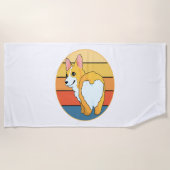 Kawaii Corgi Strandtuch (Vorderseite)