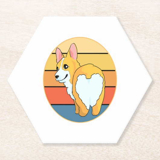 Kawaii Corgi Untersetzer (Vorderseite)