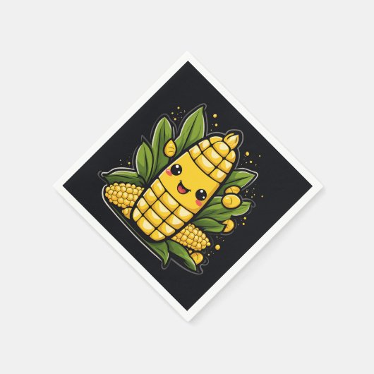 Kawaii Corn Summer Serviette (Ecke)
