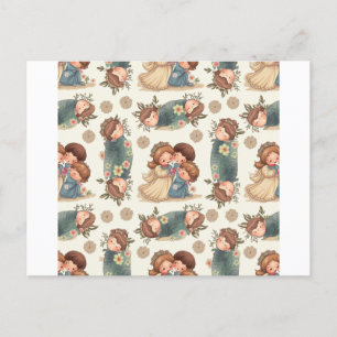 Kawaii Couple Postcard Postkarte
