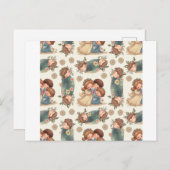 Kawaii Couple Postcard Postkarte (Vorne/Hinten)