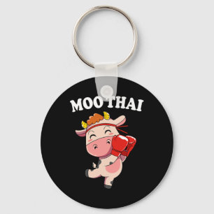 Kawaii Cow Moo Thai Kickboxen Muay Thai  Schlüsselanhänger