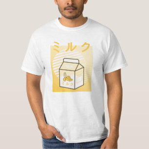 Kawaii Cow Retro Japanische Bananen Milch T-Shirt