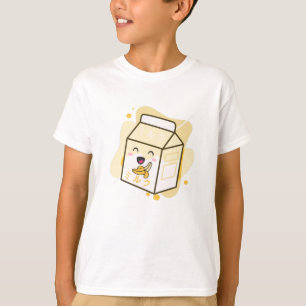 Kawaii Cow Retro Japanische Bananen Milch T-Shirt