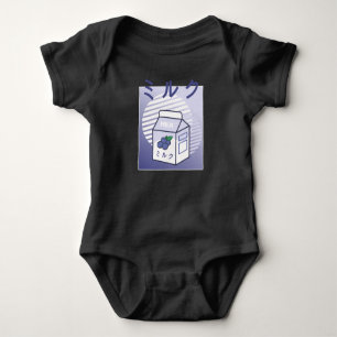 Kawaii Cow Retro Japanische Blueberry Milk Baby Strampler