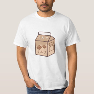 Kawaii Cow Retro Japanische Schokoladenmilch T-Shirt