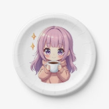 Kawaii Cozy Coffee Girl – Pastel Aesthetic sticker