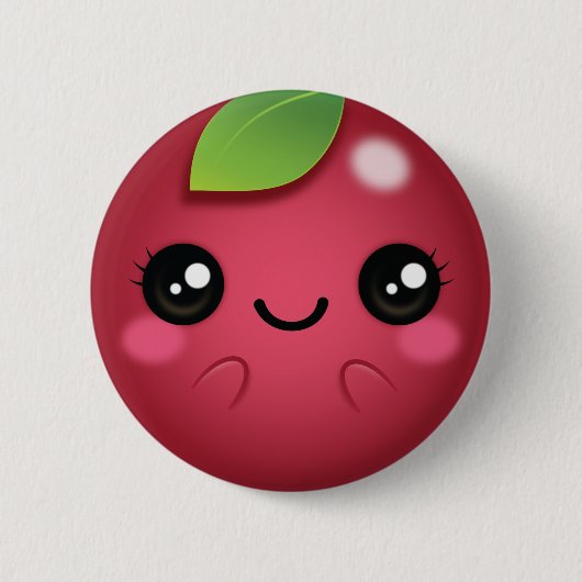 Kawaii Cranberry Button (Vorderseite)
