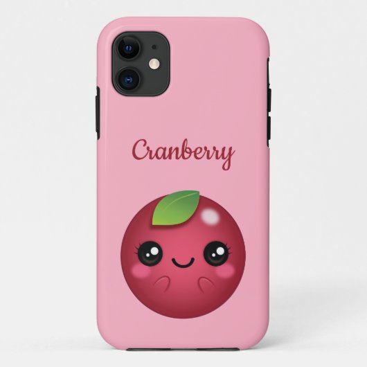 Kawaii Cranberry Case-Mate iPhone Hülle (Rückseite)
