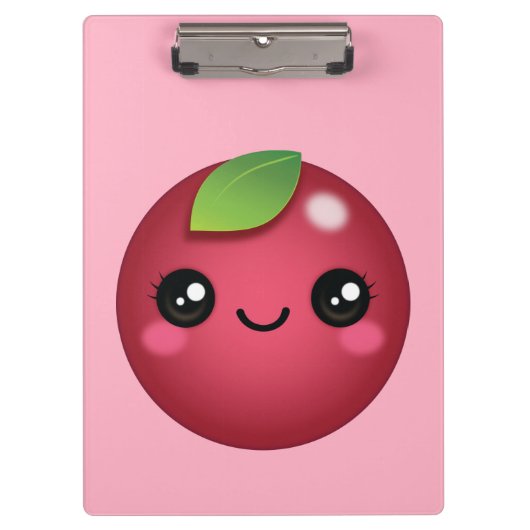 Kawaii Cranberry Clipboard Klemmbrett (Vorderseite)