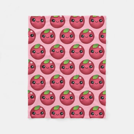 Kawaii Cranberry Fleece Blanket (Vorderseite)