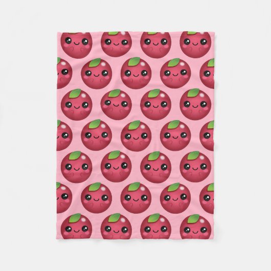 Kawaii Cranberry Fleecedecke (Vorderseite)