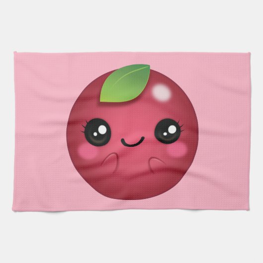 Kawaii Cranberry Geschirrtuch (Horizontal)
