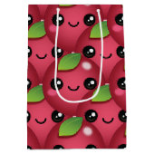 Kawaii Cranberry Medium Geschenktasche Mittlere Geschenktüte (Rückseite)