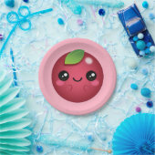 Kawaii Cranberry Pappteller (Party)