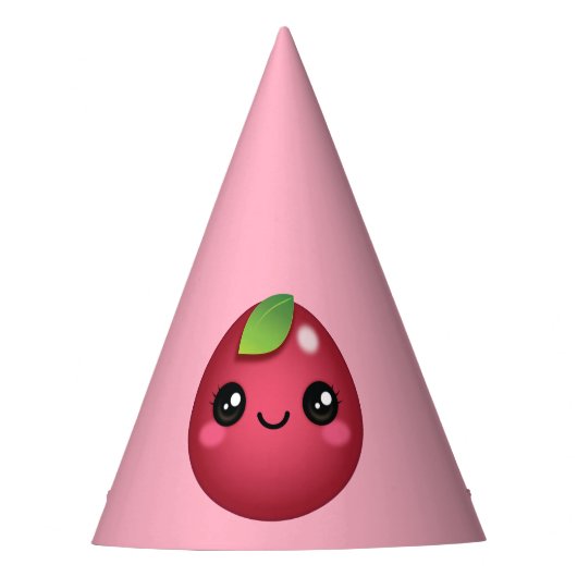 Kawaii Cranberry Party Hat Partyhütchen (Vorderseite)
