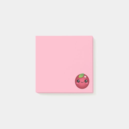Kawaii Cranberry Post-it Notes Klebezettel (Vorderseite)