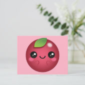 Kawaii Cranberry Postkarte (Stehend Vorderseite)