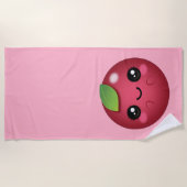 Kawaii Cranberry Strandtuch (Vorderseite)