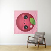 Kawaii Cranberry Tapestry Wandteppich (Beispiel (Horizontal))