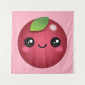 Kawaii Cranberry Tapestry Wandteppich (Vorderseite)