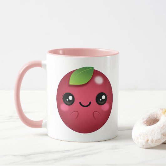 Kawaii Cranberry Tasse (Mit Donut)
