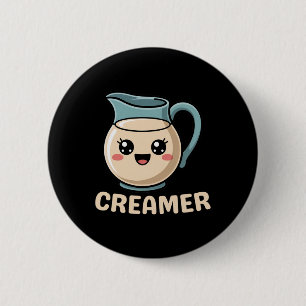 Kawaii Creamer Coffee Niedlich Halloween Kostüm Ri Button