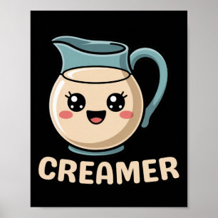 Kawaii Creamer Coffee Niedlich Halloween Kostüm Ri Poster