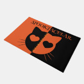Kawaii Creepy Cute Cat Spooktacular Halloween Fußmatte (Schrägansicht)