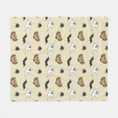 Kawaii Creepy Night Creatures Set Fleecedecke (Vorderseite (Horizontal))