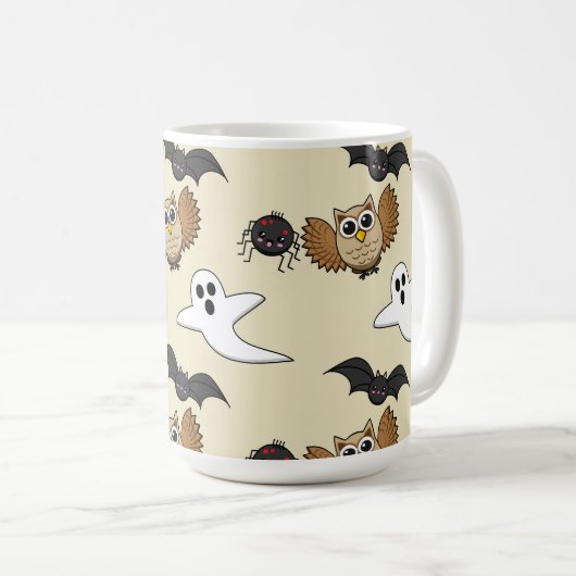 Kawaii Creepy Night Creatures Set Kaffeetasse (VorderseiteRechts)