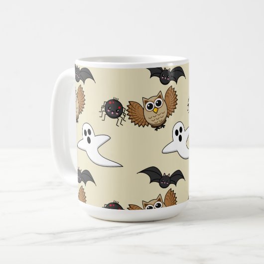 Kawaii Creepy Night Creatures Set Kaffeetasse (Vorderseite Links)