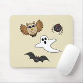 Kawaii Creepy Night Creatures Set Mousepad (Mit Mouse)