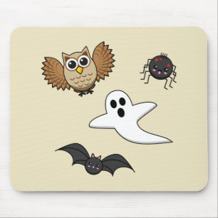 Kawaii Creepy Night Creatures Set Mousepad