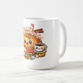 Kawaii Croissant Breakfast Mug Kaffeetasse (VorderseiteRechts)