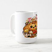 Kawaii Croissant Breakfast Mug Kaffeetasse (Vorderseite Links)