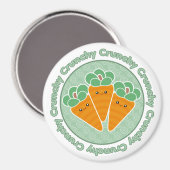 Kawaii Crunchy Carrots Magnet (Vorderseite/Rückseite)