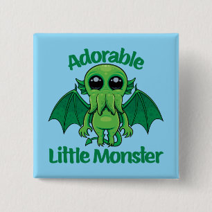 Kawaii Cthulhu Adorable Little Monster Button