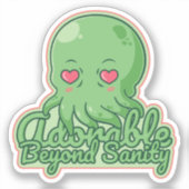 Kawaii Cthulhu Aufkleber (Vorderseite)