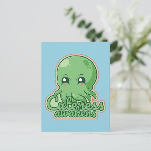 Kawaii Cthulhu Postkarte (Stehend Vorderseite)