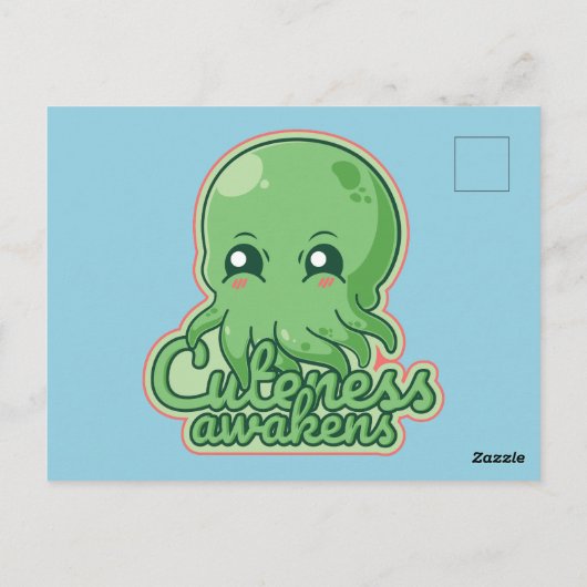 Kawaii Cthulhu Postkarte (Rückseite)
