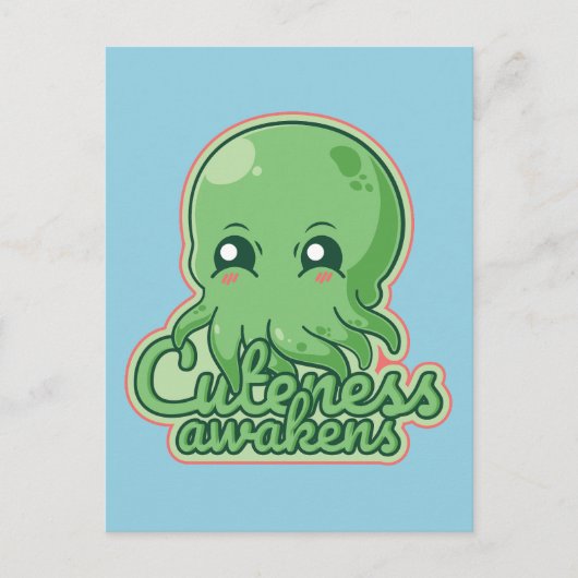 Kawaii Cthulhu Postkarte (Vorderseite)