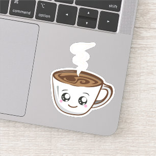 Kawaii Cup of coffee Aufkleber